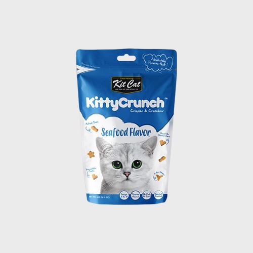 [유통기한 2024.08.25.] 킷캣 키티크런치 고양이 간식 (치아관리)  씨푸드맛 60g 
