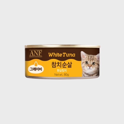[유통기한 2024.09.24.] ANF 캣푸드 고양이캔 참치 순살 (그레이비) 80g 