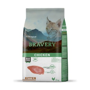 [유통기한 임박 사료] 브레이버리 캣 고양이사료 키튼 치킨 2kg 2022.07.25.