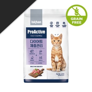 마마캣 고양이 사료샘플 이즈칸 캣 프로액티브 다이어트 체중관리 40g 