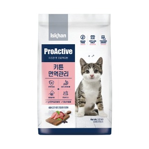 이즈칸 캣 고양이사료 프로액티브  키튼 면역관리 1.2kg 