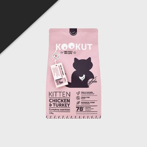 마마캣 고양이 사료샘플 쿠쿳 캣 그레인프리 키튼 치킨&amp;터키 40g 