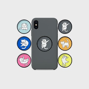 [알머씨의 공방] 컬러고양이 스마트톡 + 폰케이스SET 삼성갤럭시 스마트폰 사용자 전용 