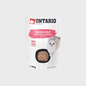 온타리오 고양이간식 데일리캣 수프 키튼 치킨 40g 
