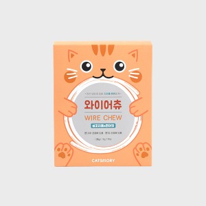 캣츠모리 와이어츄 고양이껌 실꼬리돔&amp;연어맛 15g × 7p 