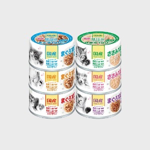 아이시아 먀우먀우 토비키리 고양이캔 MT 6종 맛보기 60g × 6개 